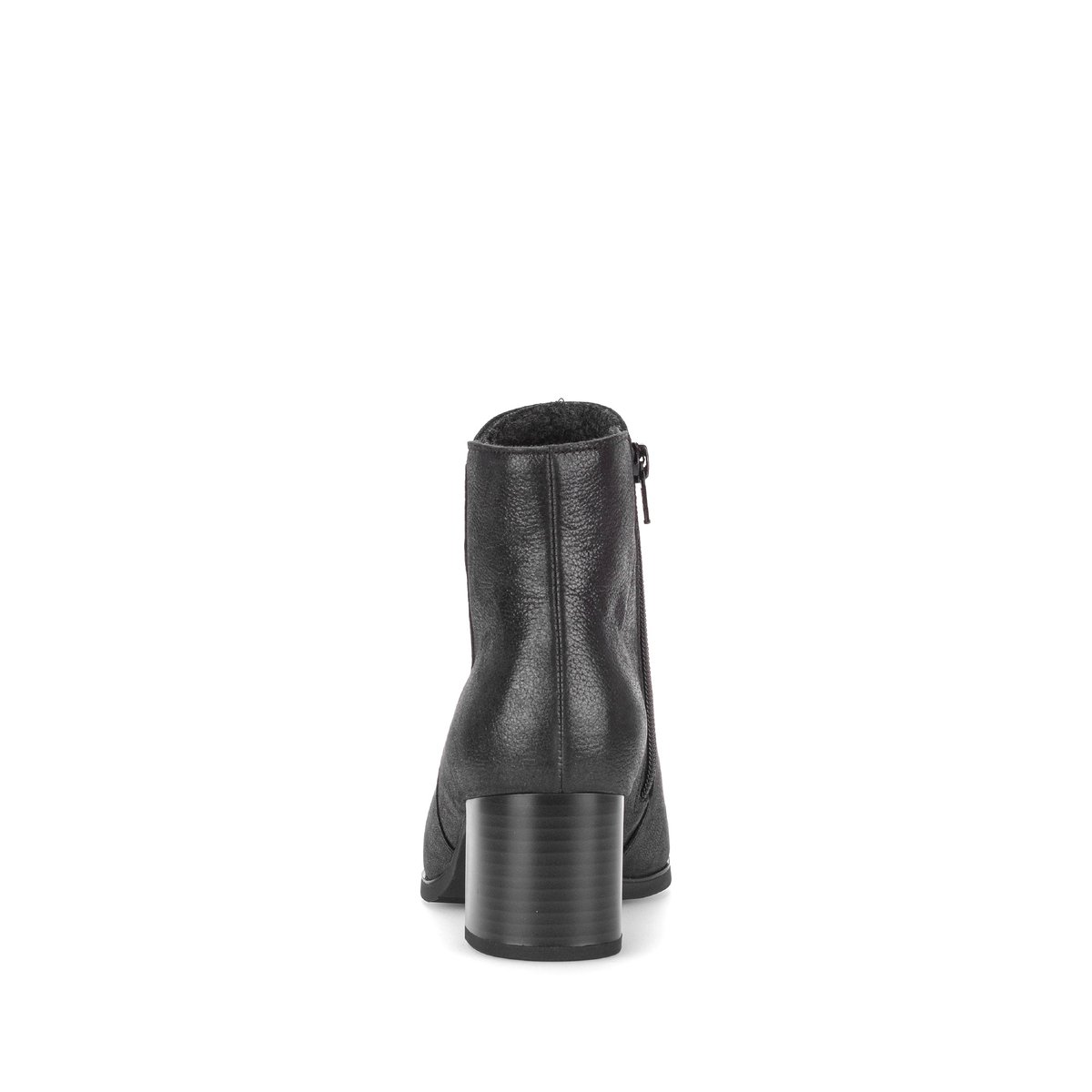 Bottines en cuir à talon décroché noir, GABOR