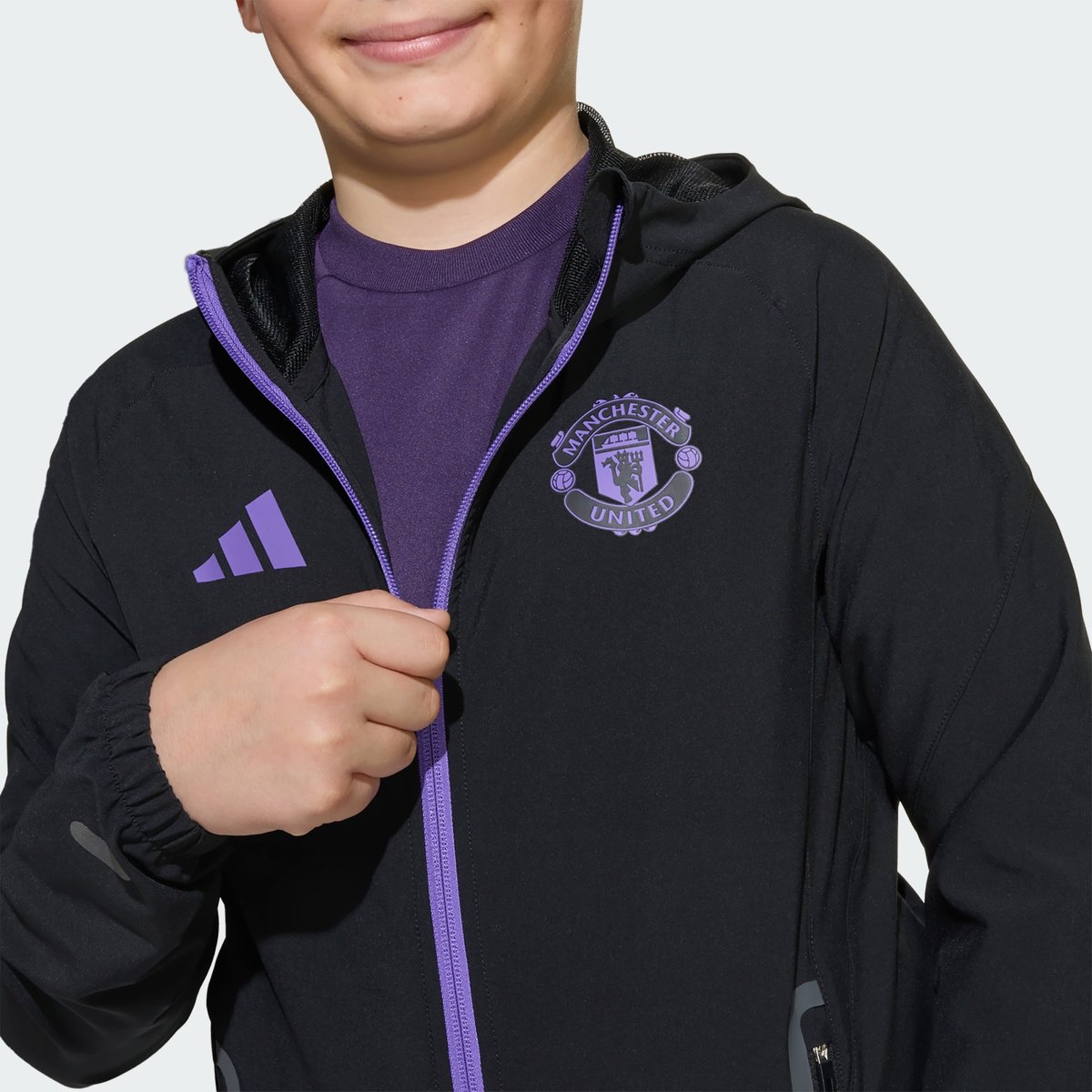 Veste De Voyage Manchester United Tiro 25 Competition Vis Tech Veste De Voyage Manchester United Tiro 25 Competition Vis Tech black / purple rush, adidas Performance