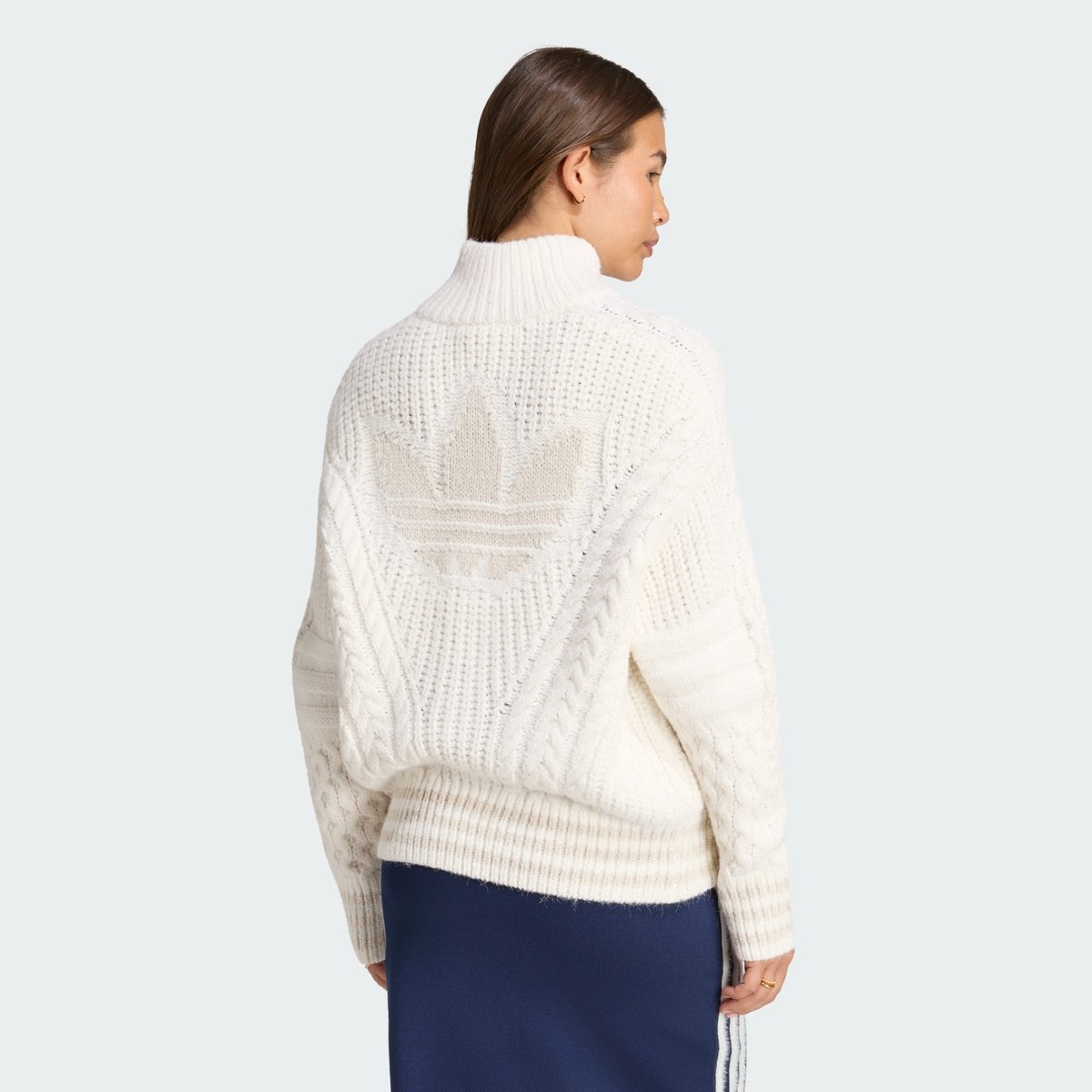 Veste De Survêtement Maille Torsadée Firebird Veste De Survêtement Maille Torsadée Firebird cloud white / alumina, adidas Originals