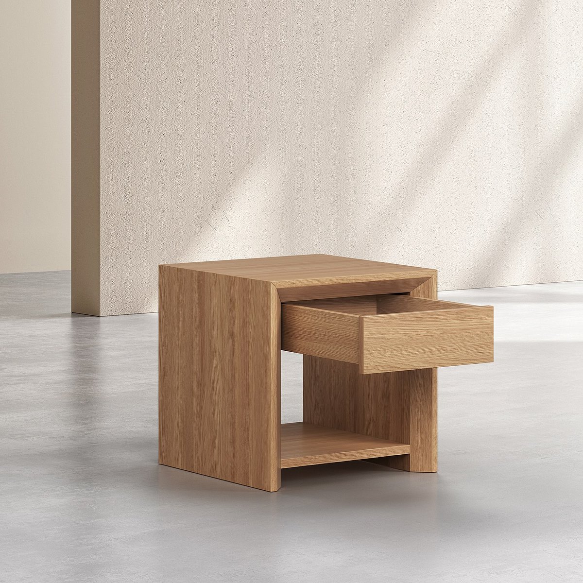 Table de chevet chêne RAFAEL naturel clair, HABITAT