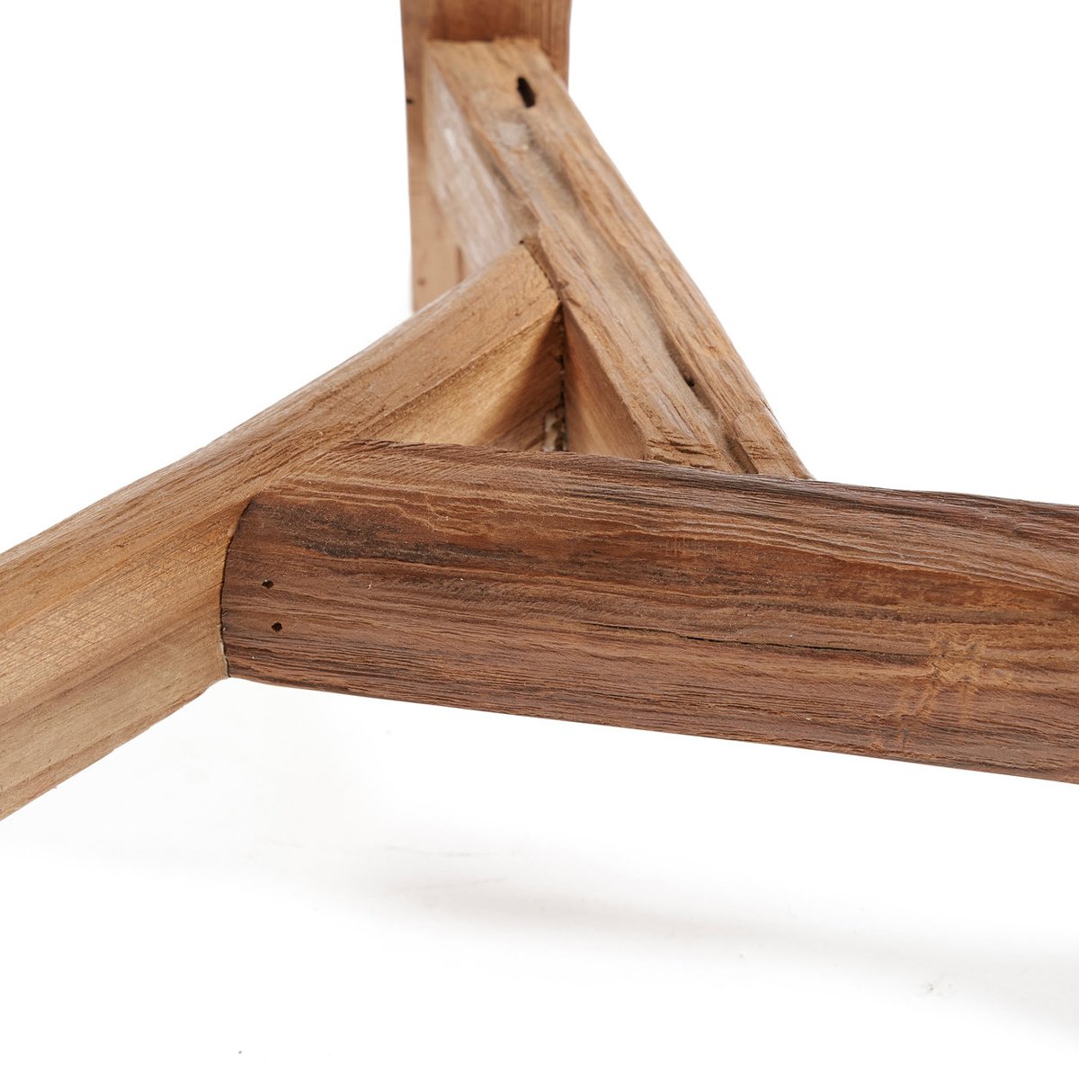 Tabouret en bois de teck récupéré YATAI beige, BAZAR BIZAR
