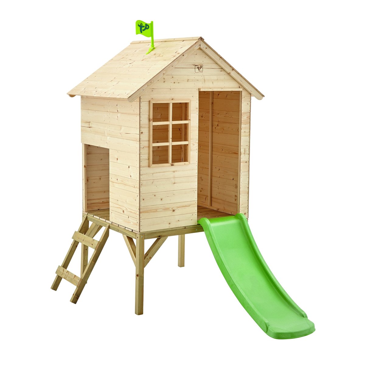 Maisonnette sur pilotis avec toboggan SUNNYSIDE marron - vert, TP TOYS