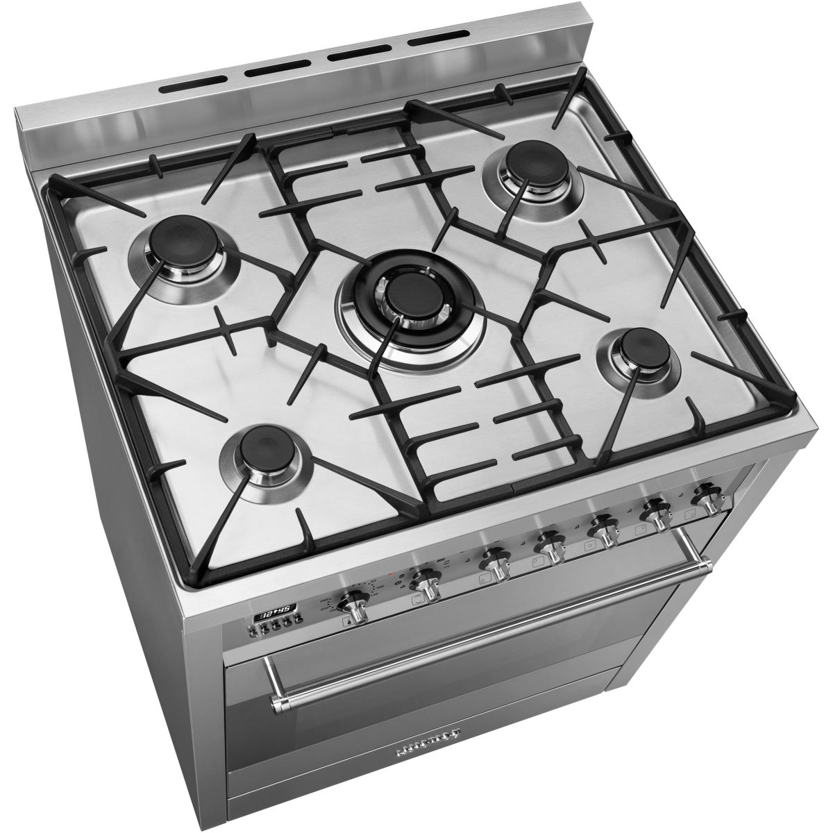 Piano de cuisson gaz 5 feux 70 cm inox satiné, SMEG