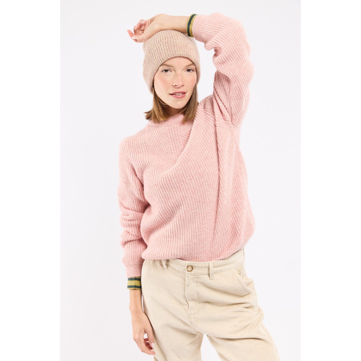 Pull maille perlée - alpaga et laine body, ARMOR-LUX