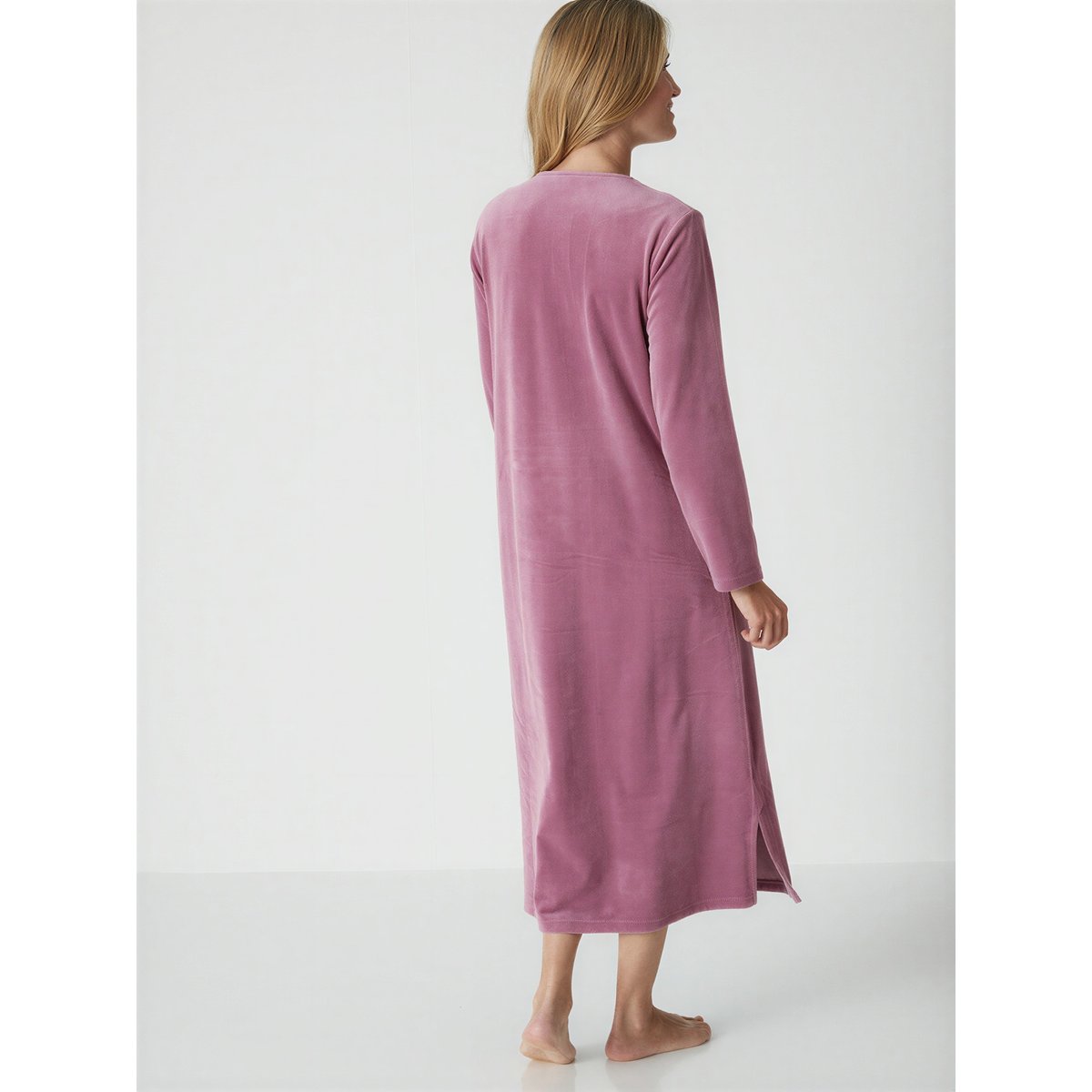 Robe d'hôtesse maille velours rose, DAXON