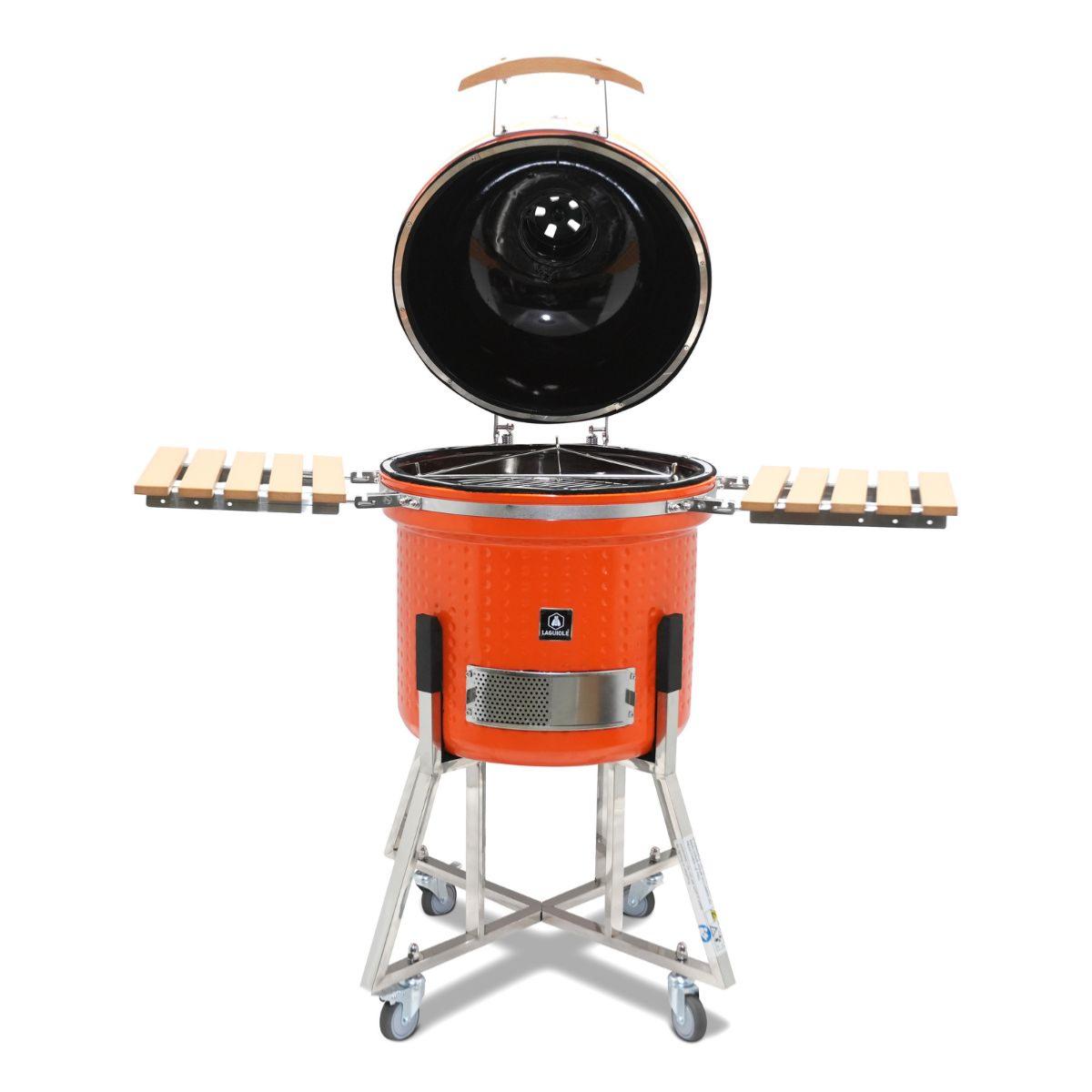 Kamado barbecue avec housse de protection couleur unique, LAGUIOLE CUISSON