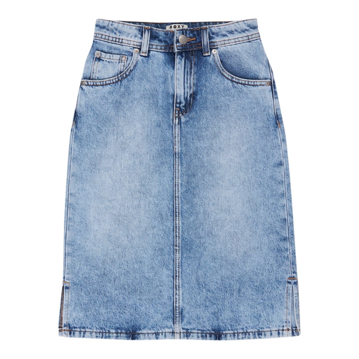 Jupe en jean de longueur midi GLOSSY CANDY. bleu beau blue, ROXY