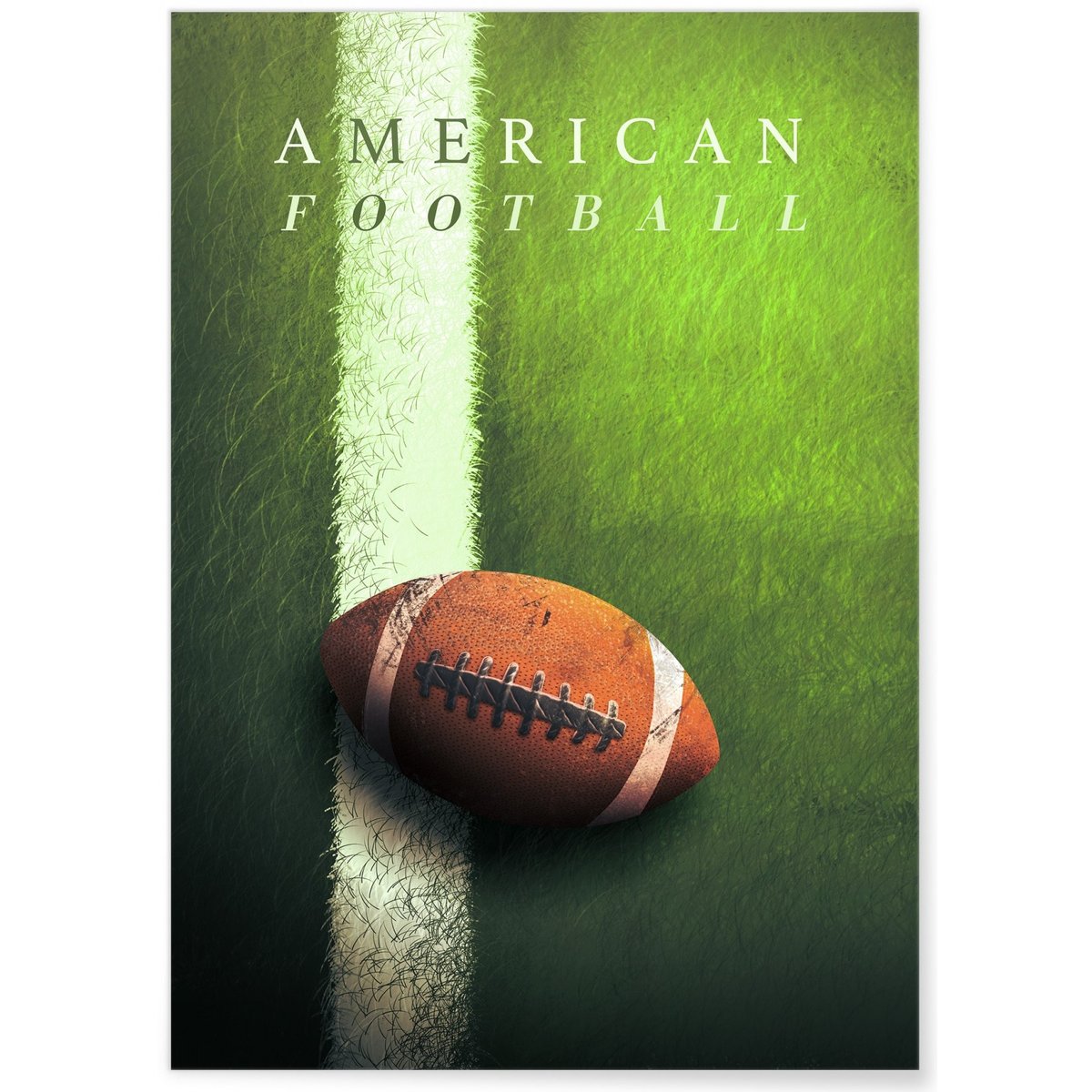 Affiche American Football blanc, L'AFFICHERIE