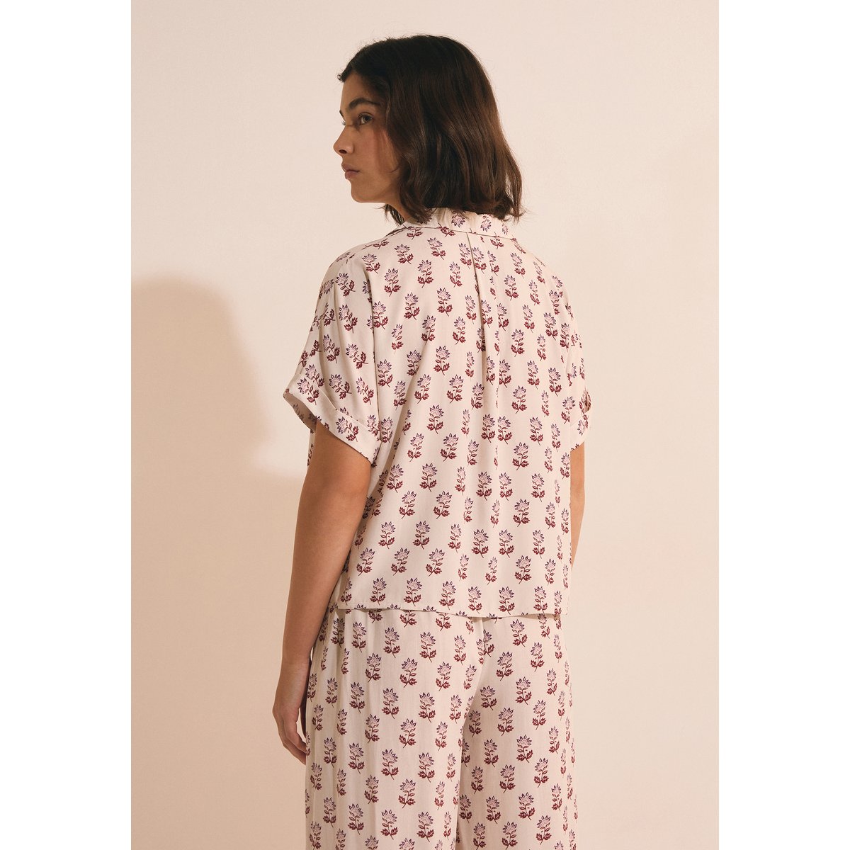 Chemise manches courtes à motifs KAEL ecru, ETAM