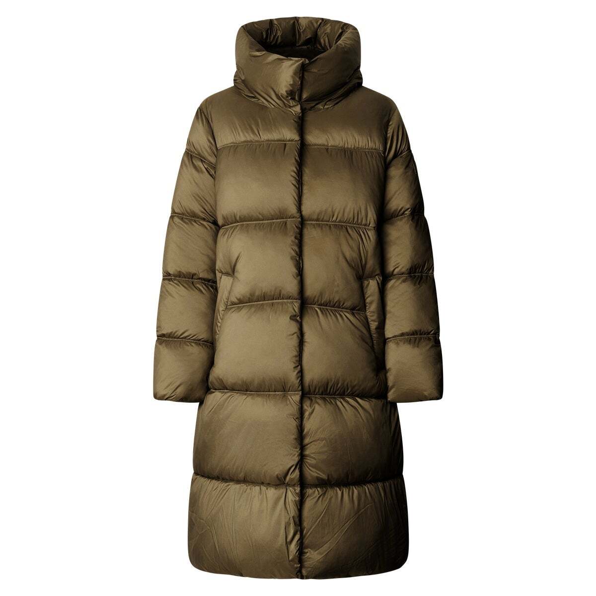 Doudoune Longue Matelassée Imperméable vert kaki, PEPE JEANS