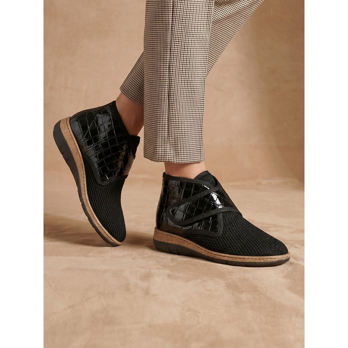 Boots extensibles femme noir, PEDICONFORT