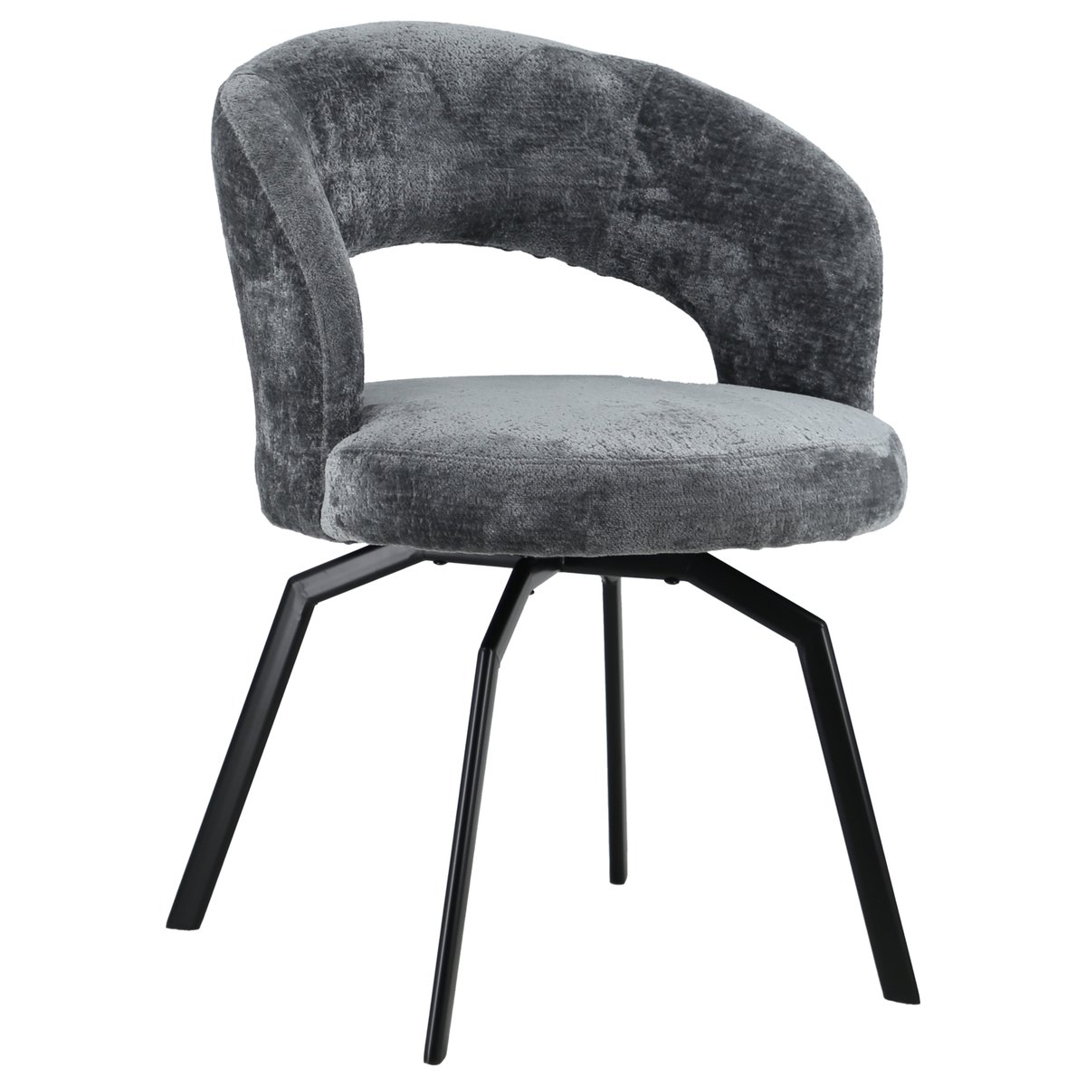 Chaise en chenille, EHBA gris, noir, HAPPY GARDEN