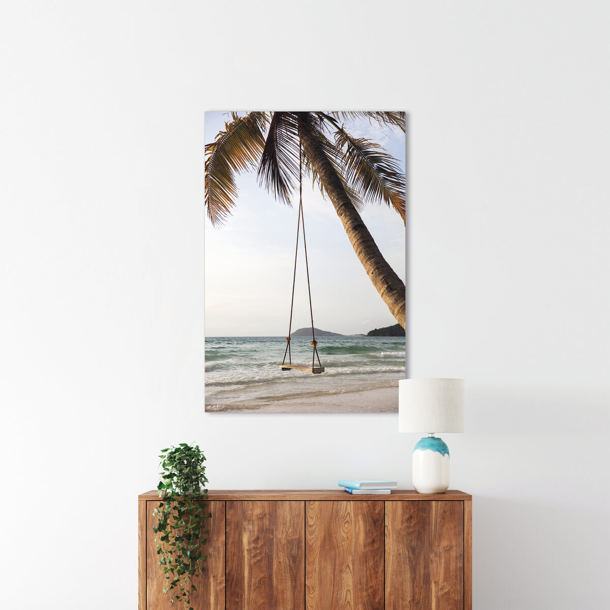 Tableau Mural Balançoire PLAGE tableau en verre synthétique, CEANOTHE