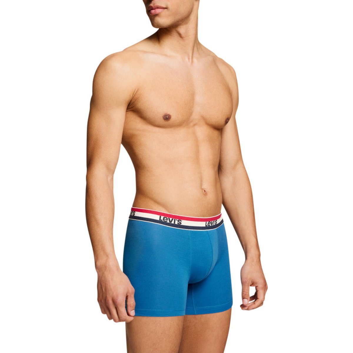 Lot de 3 boxers courts multicolores en coton avec ceinture élastiquée multicolores, LEVI'S