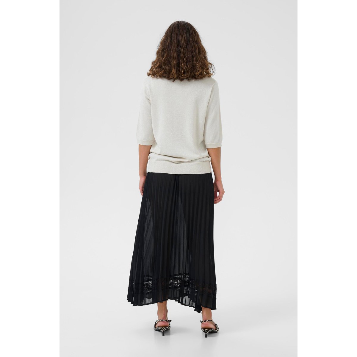 Pullover tricoté beige oyster gray, CULTURE
