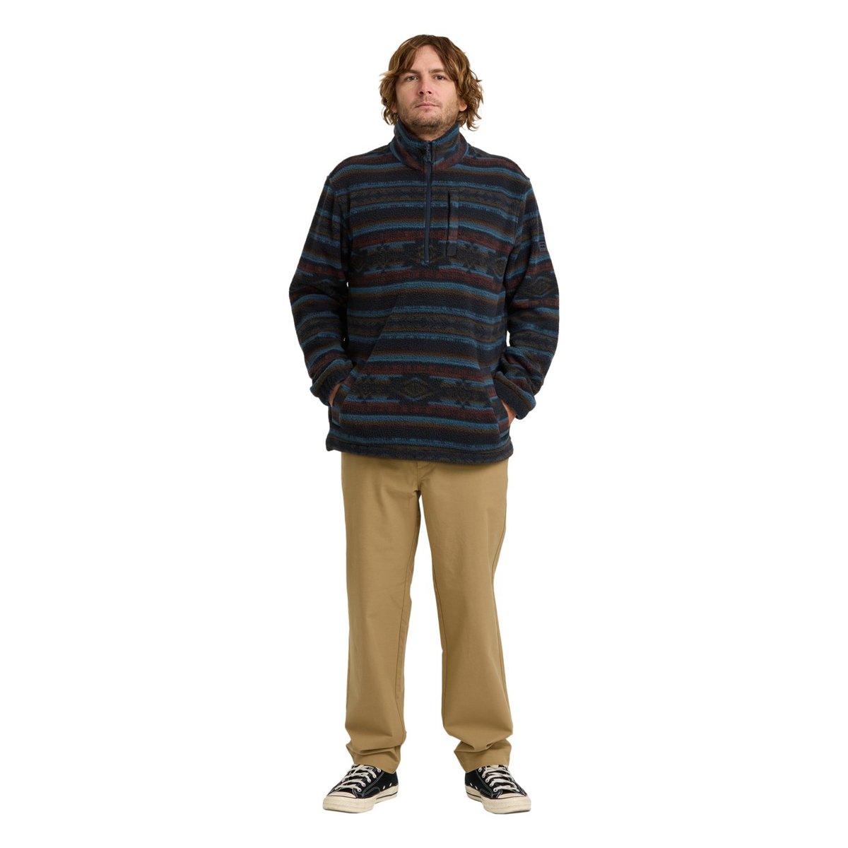 Polaire demi-zip col montant BOUNDARY bleu dark navy, BILLABONG