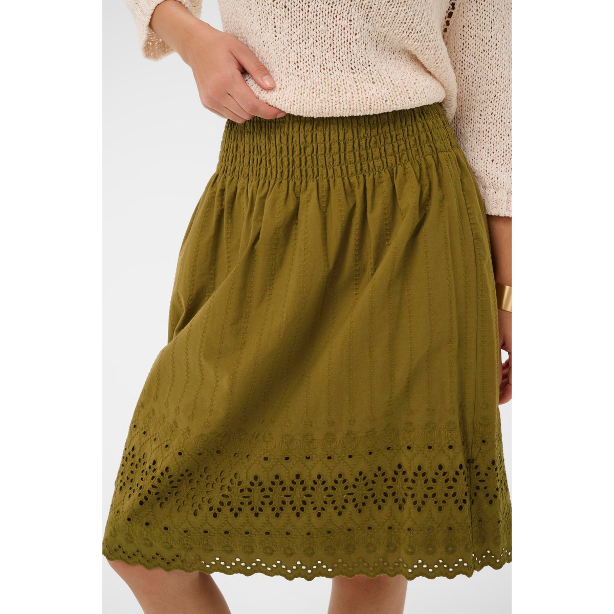 Jupe casual vert gothic olive, CREAM