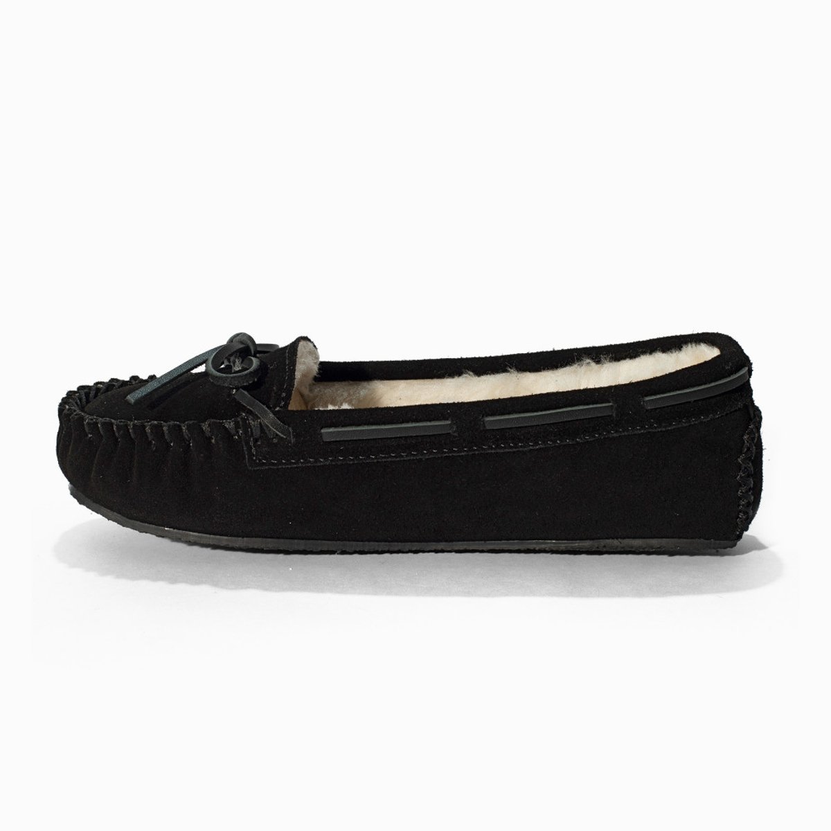 Mocassins en cuir Cally noir, MINNETONKA