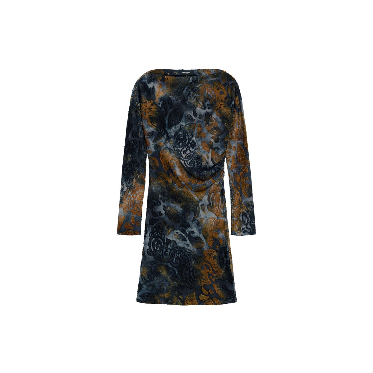 Robe courte floquée bleu, DESIGUAL