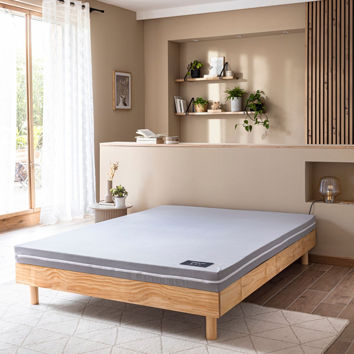 Matelas d'appoint enfant mousse Légèreté 2.0 blanc, TERRE DE NUIT
