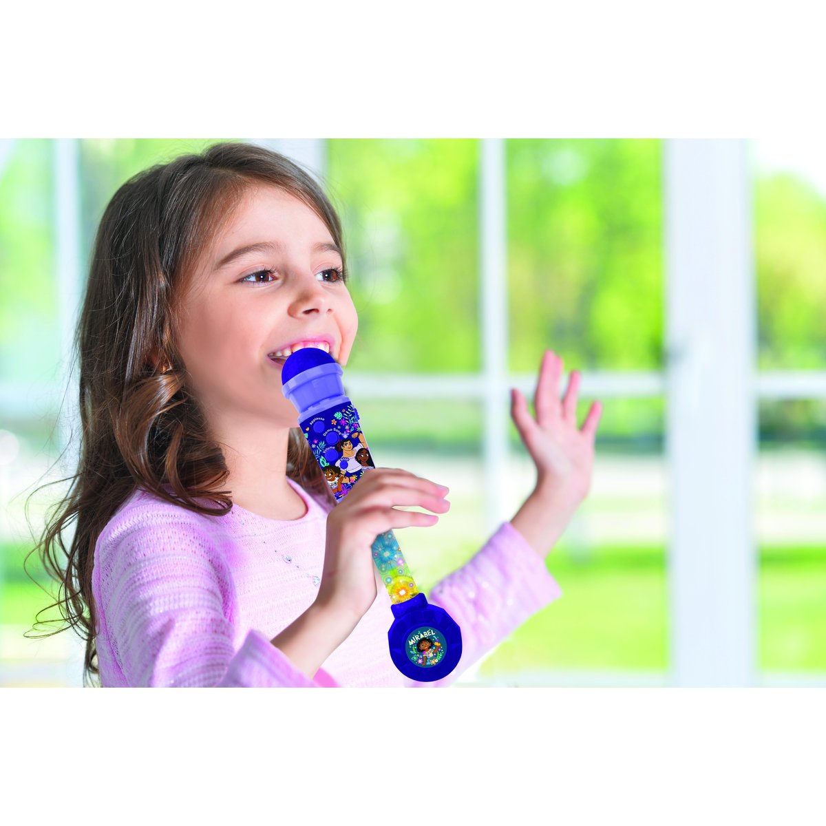 Microphone Encanto avec tube lumineux violet, LEXIBOOK