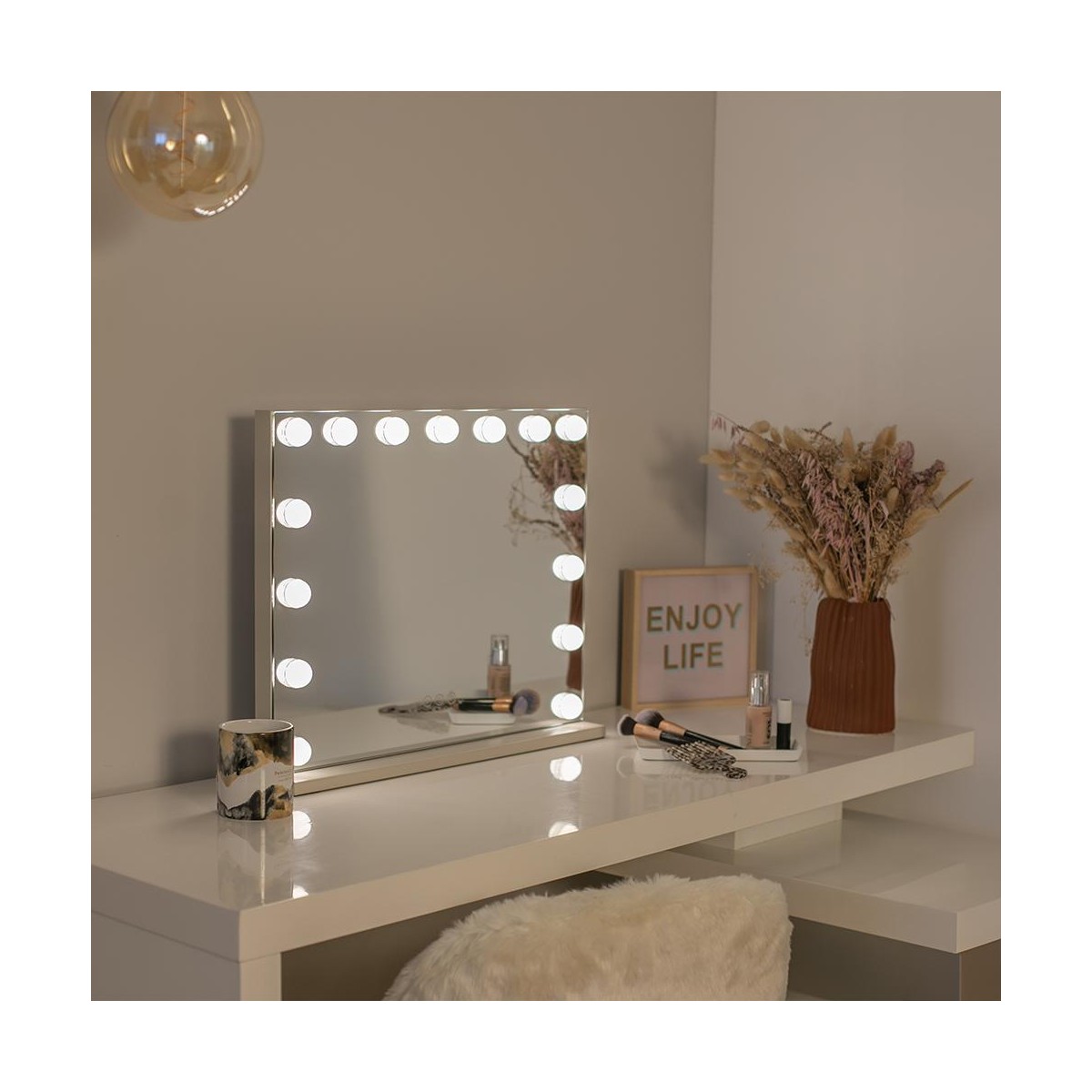 Miroir de maquillage Hollywood couleur unique, LIVOO