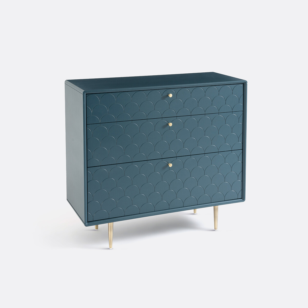 Commode 3 tiroirs, Luxore bleu de prusse, LA REDOUTE INTERIEURS