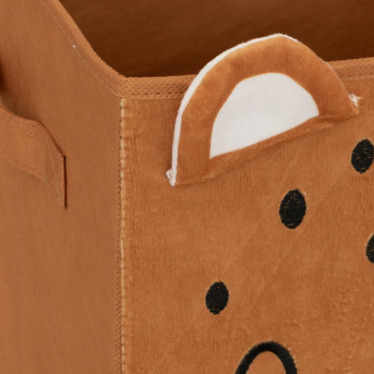 Boîte de rangement pliable en tissu à motif ludique JOEY jaune, ATMOSPHERA FOR KIDS