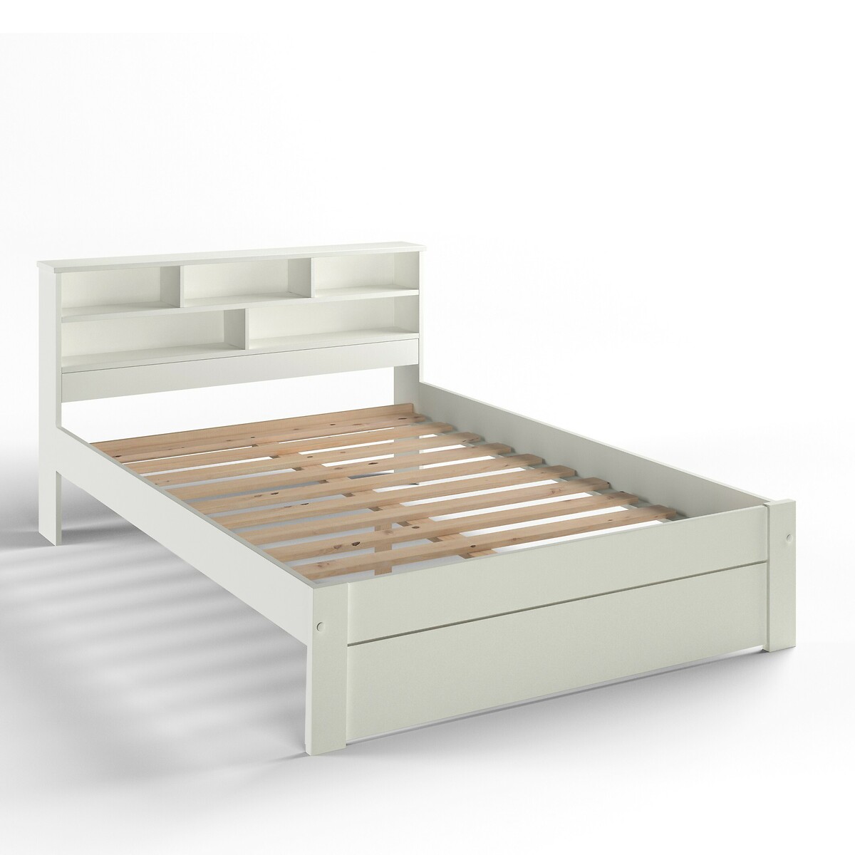 Bett aus massiver Kiefer und MDF, mit Nikko-Bettkasten weiss, LA REDOUTE INTERIEURS