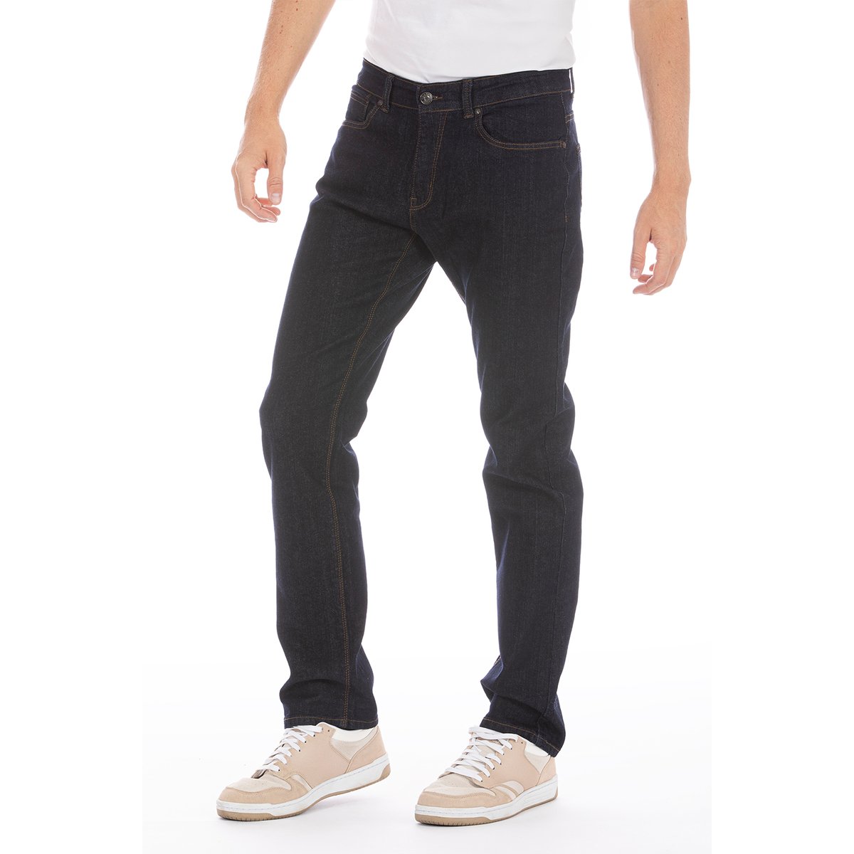 Jeans ARKON5 coupe droite stretch brut, longueur 30 bleu, RICA LEWIS