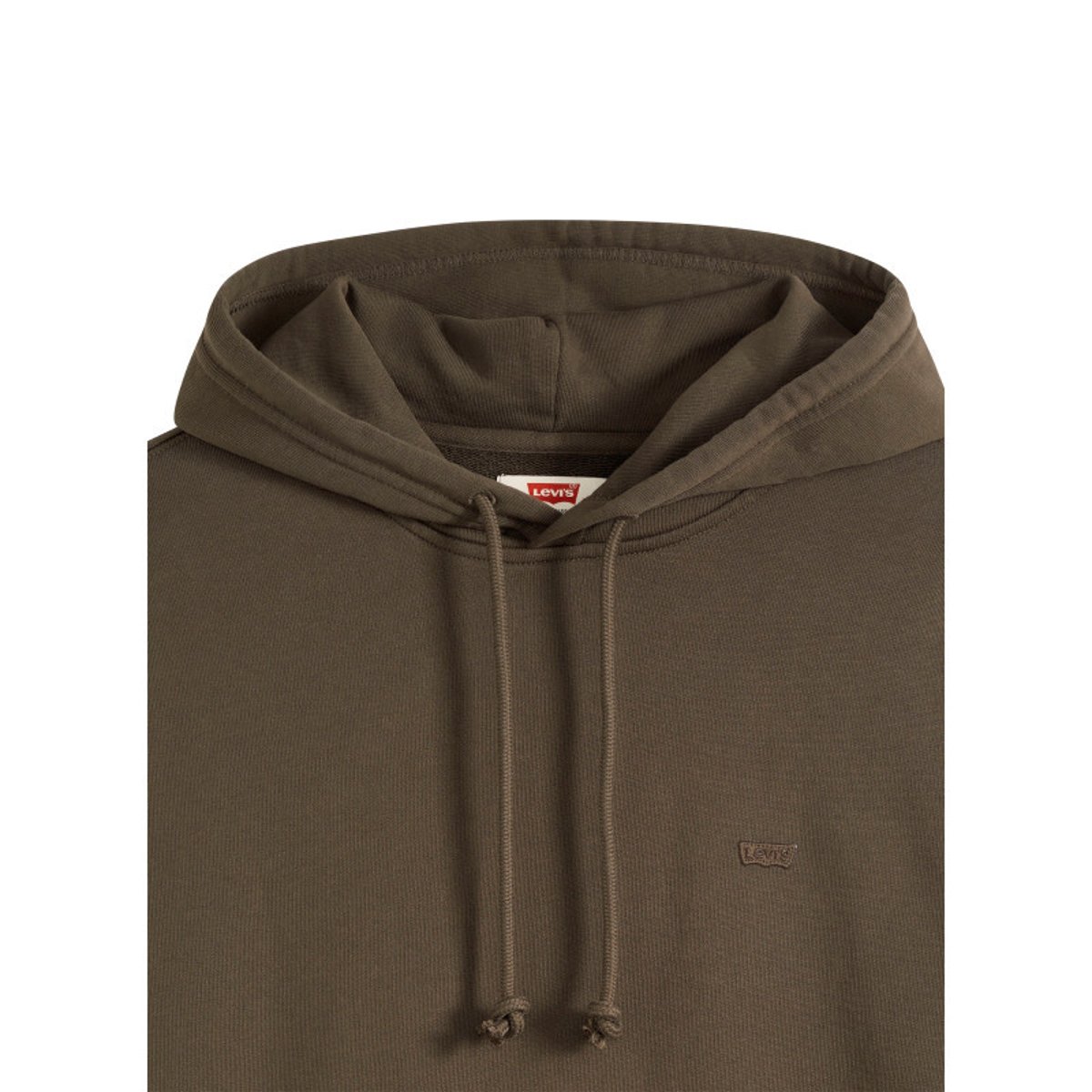 Sweat brun à coupe droite pourvu d'un col à capuche avec cordon de serrage brun, LEVI'S