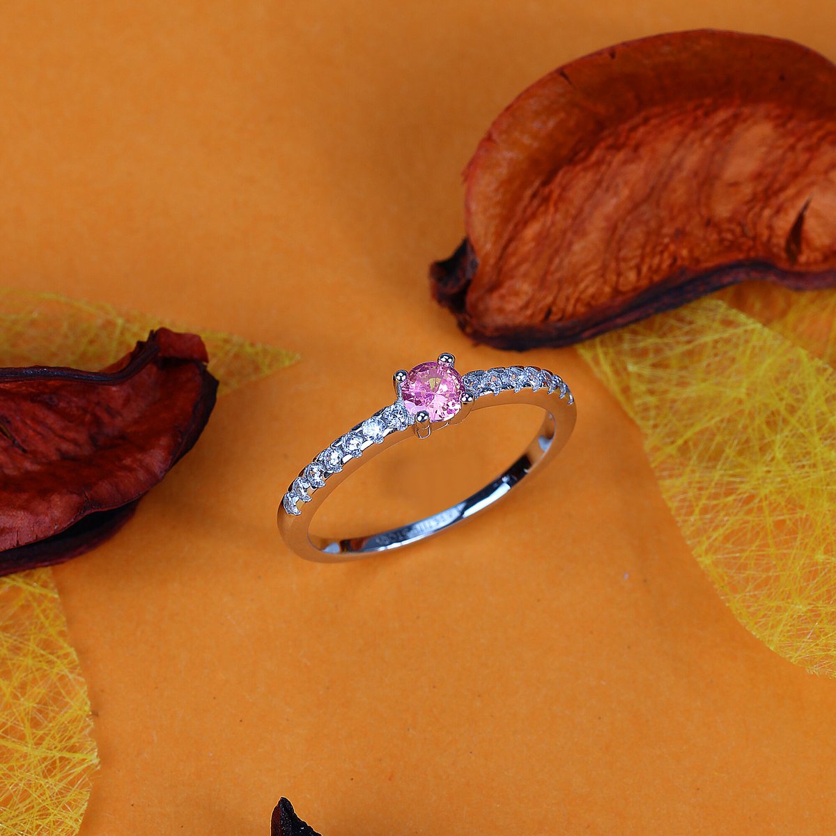 Bague en Argent 925%, Zircons SILVER rose, LA PETITE STORY