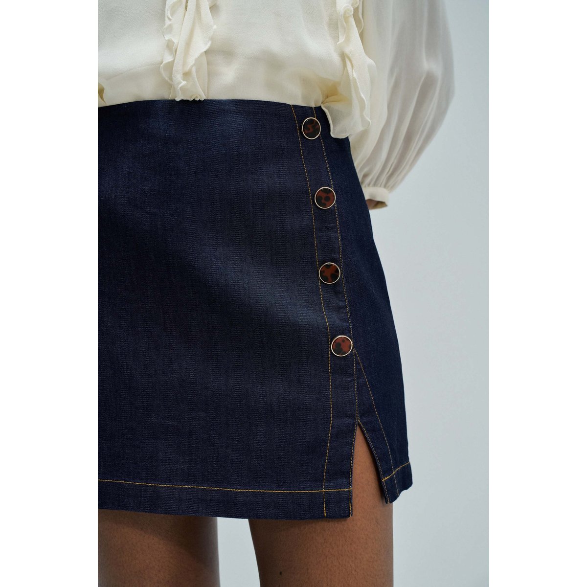 SKORT EN LIGHTDENIM bleu foncé, SALSA JEANS