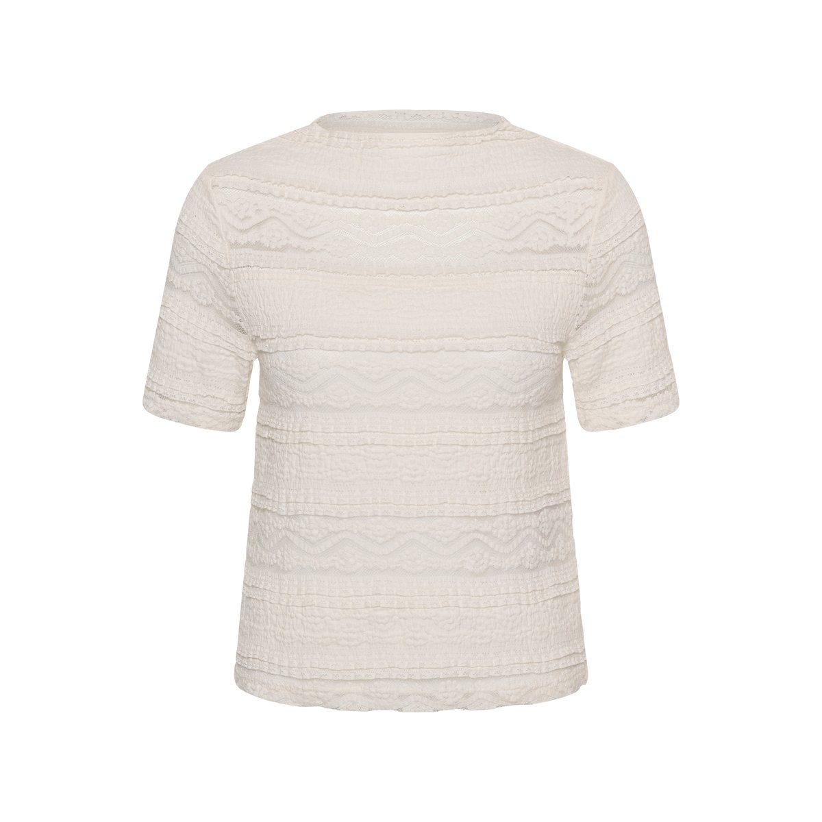 T-shirt blanc chalk, KAFFE