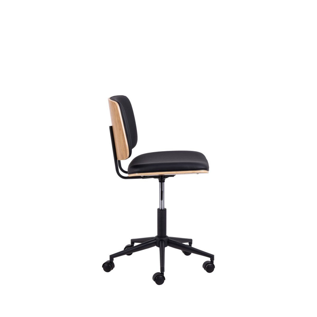 Chaise de bureau en simili- LYCOREA noir, DRAWER