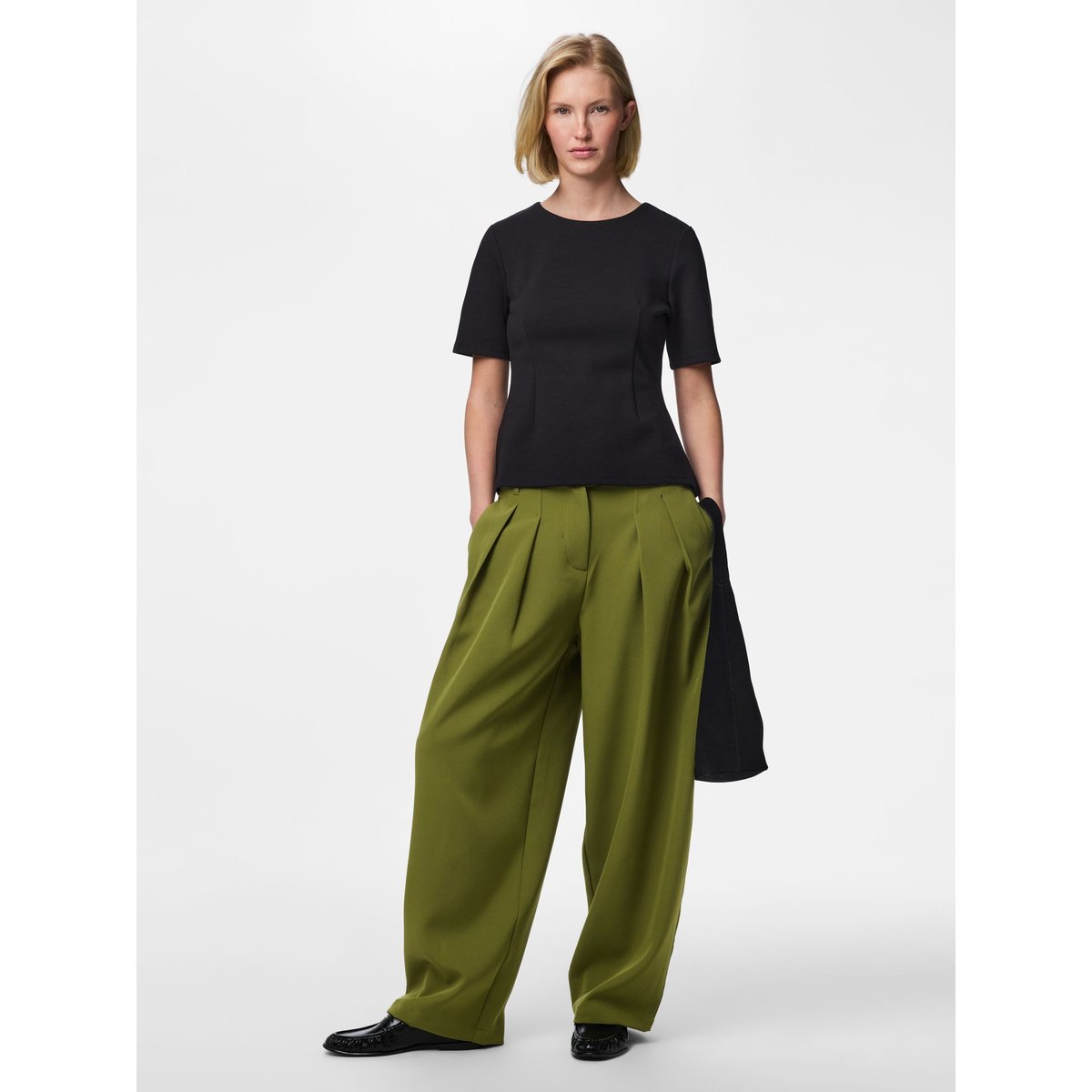 T-Shirt noir - black, PIECES