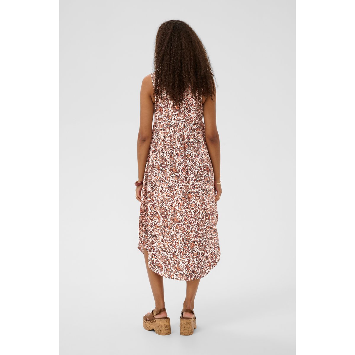 Robe orange saraza flower, CREAM