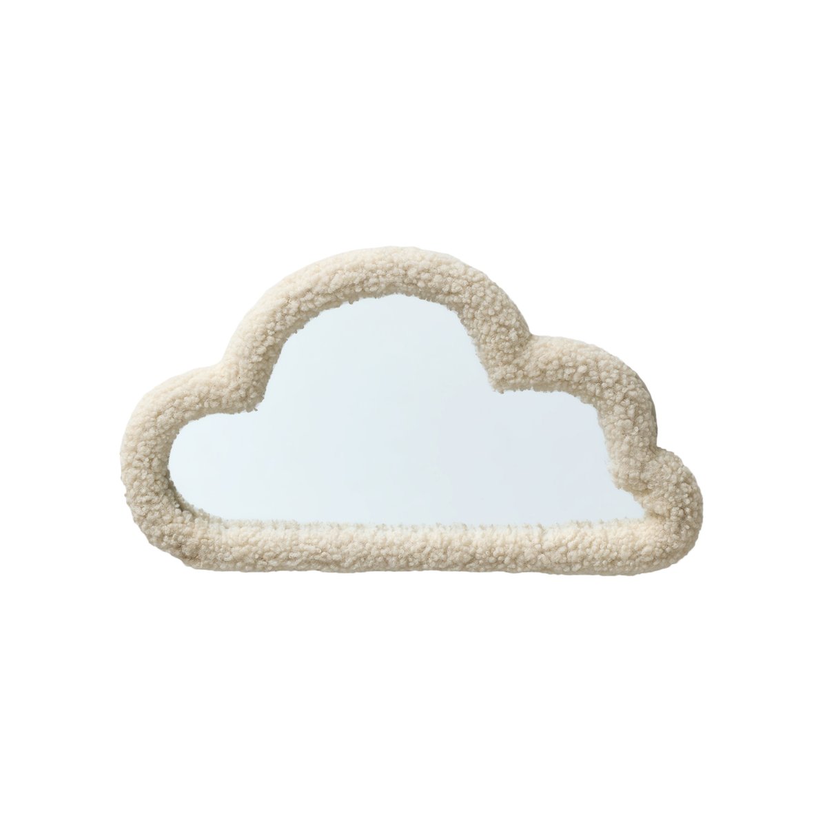 Miroir Nuage en sherpa beige, VERTBAUDET