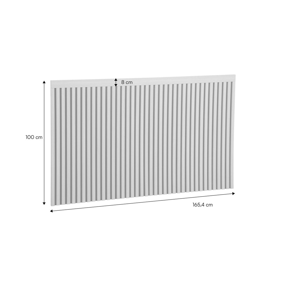 Tête de lit décor bois tasseaux décoratifs 160cm HEDDO naturel, SWEEEK