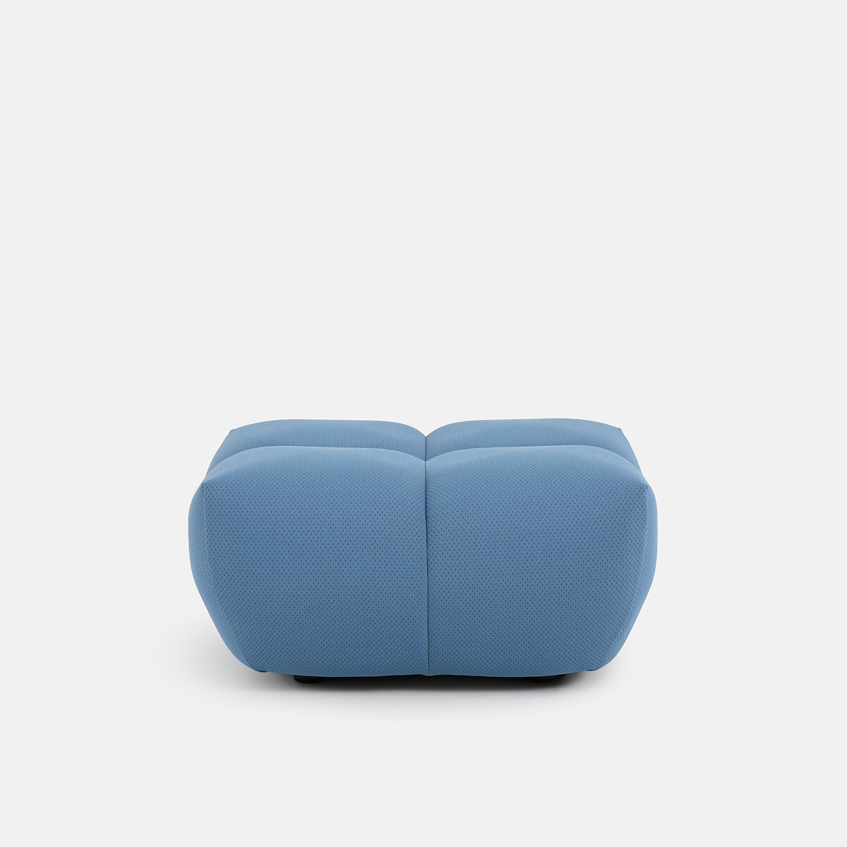 Poef, in gewatteerde stof, breedte 83 cm, NURIA blauw, LA REDOUTE INTERIEURS