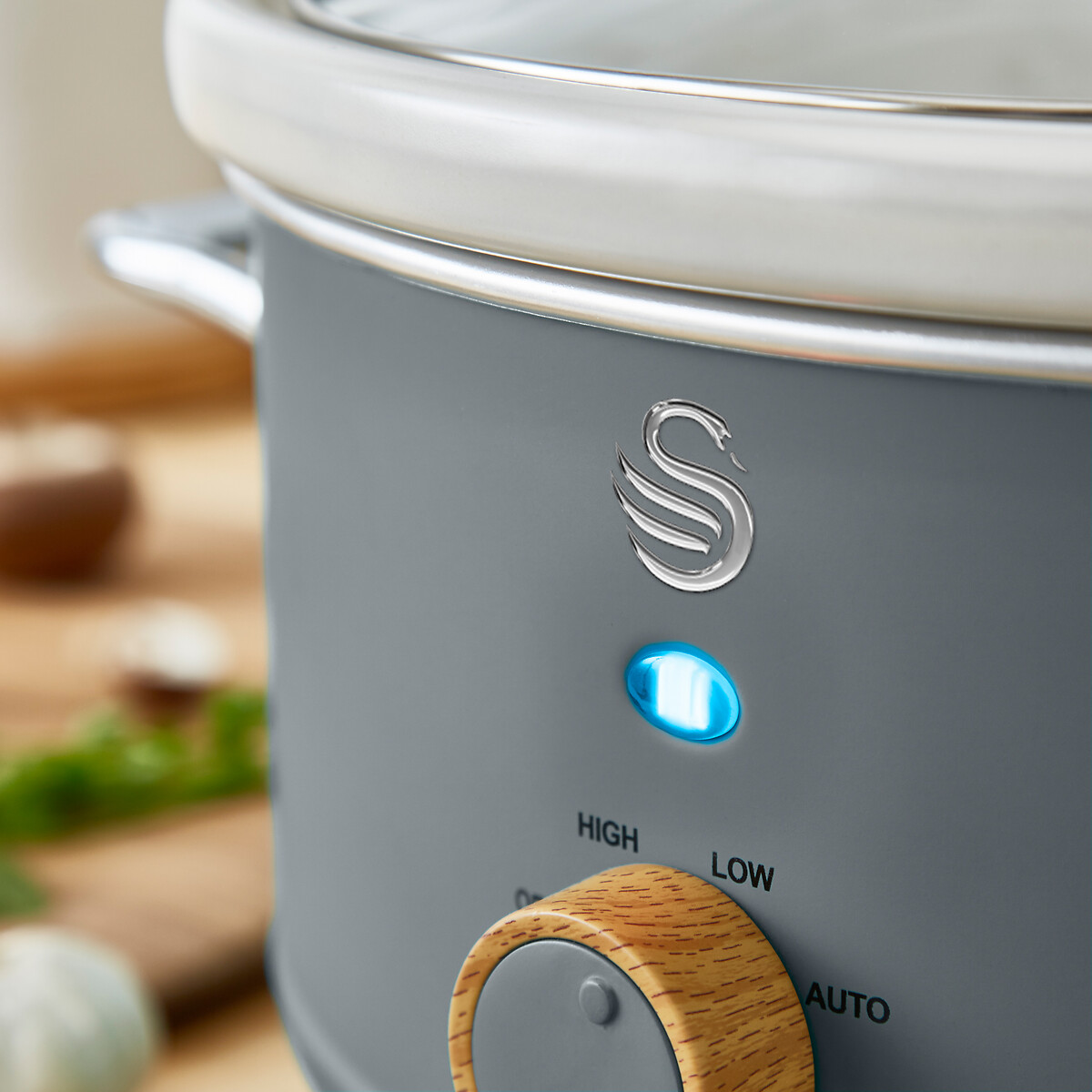 Nordic 3.5L Slow Cooker - SF17021 grey, SWAN