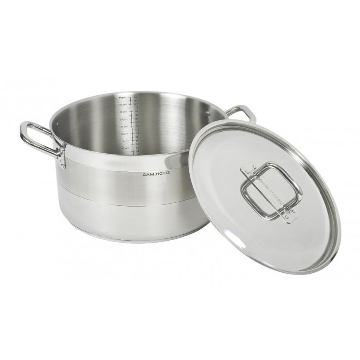 Marmite inox - 50cm induction couleur unique, GAM HOTEL