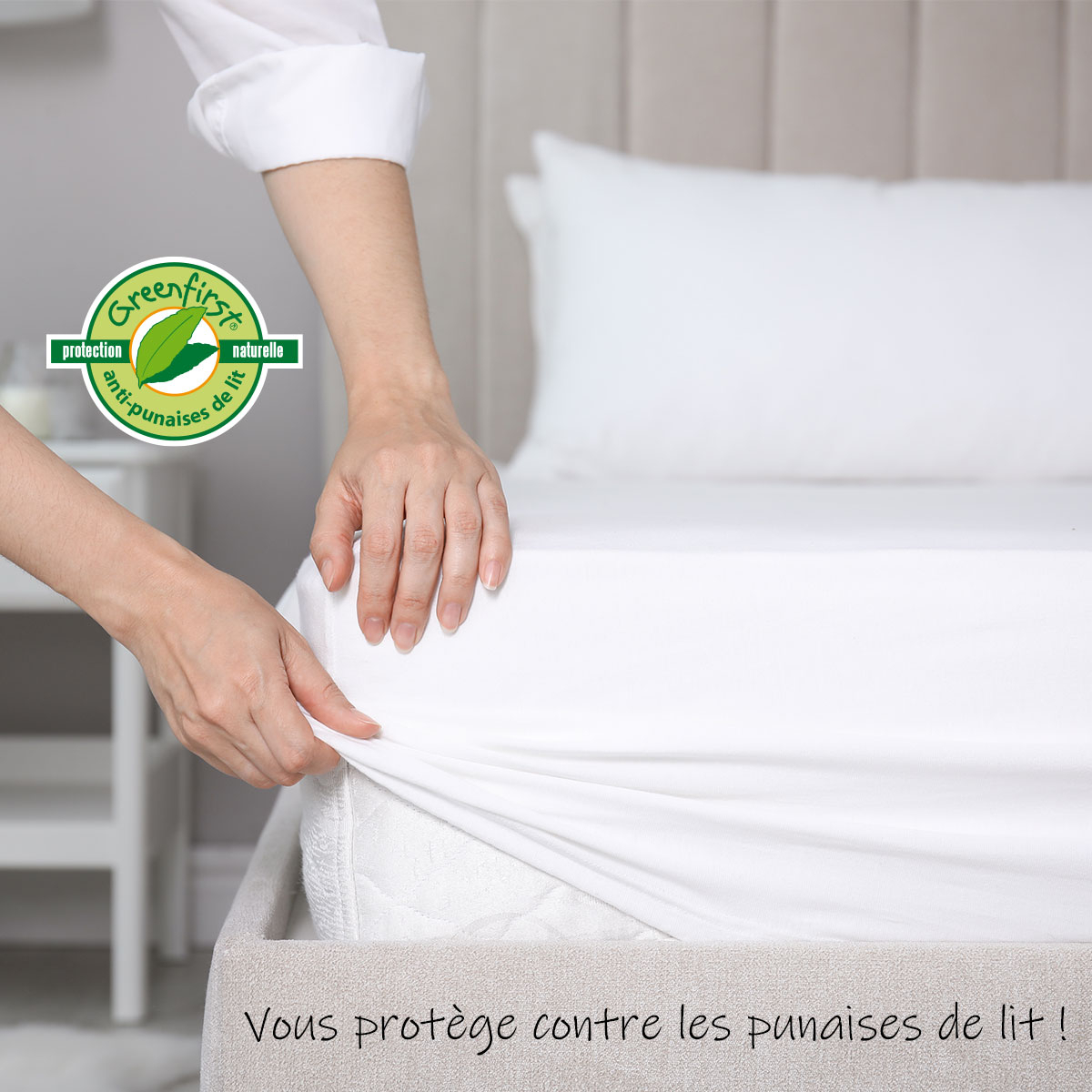 Protège matelas - Molleton Anti-Punaise de lit blanc, TRADITION DES VOSGES