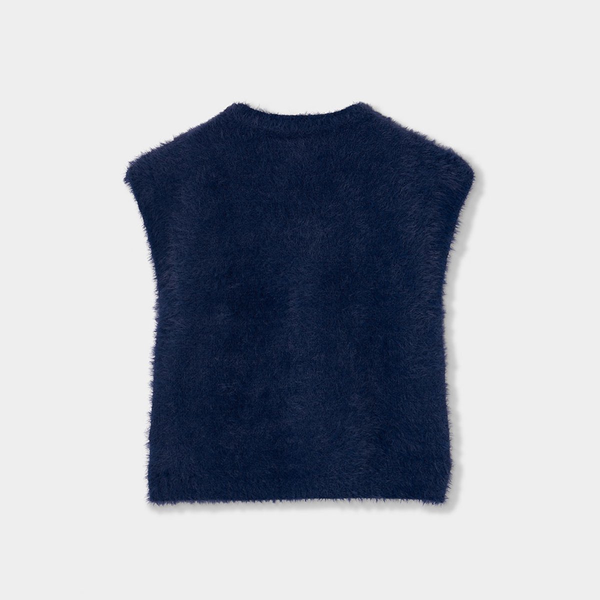 Pull sans manches fille avec boutons bleu, BOBOLI