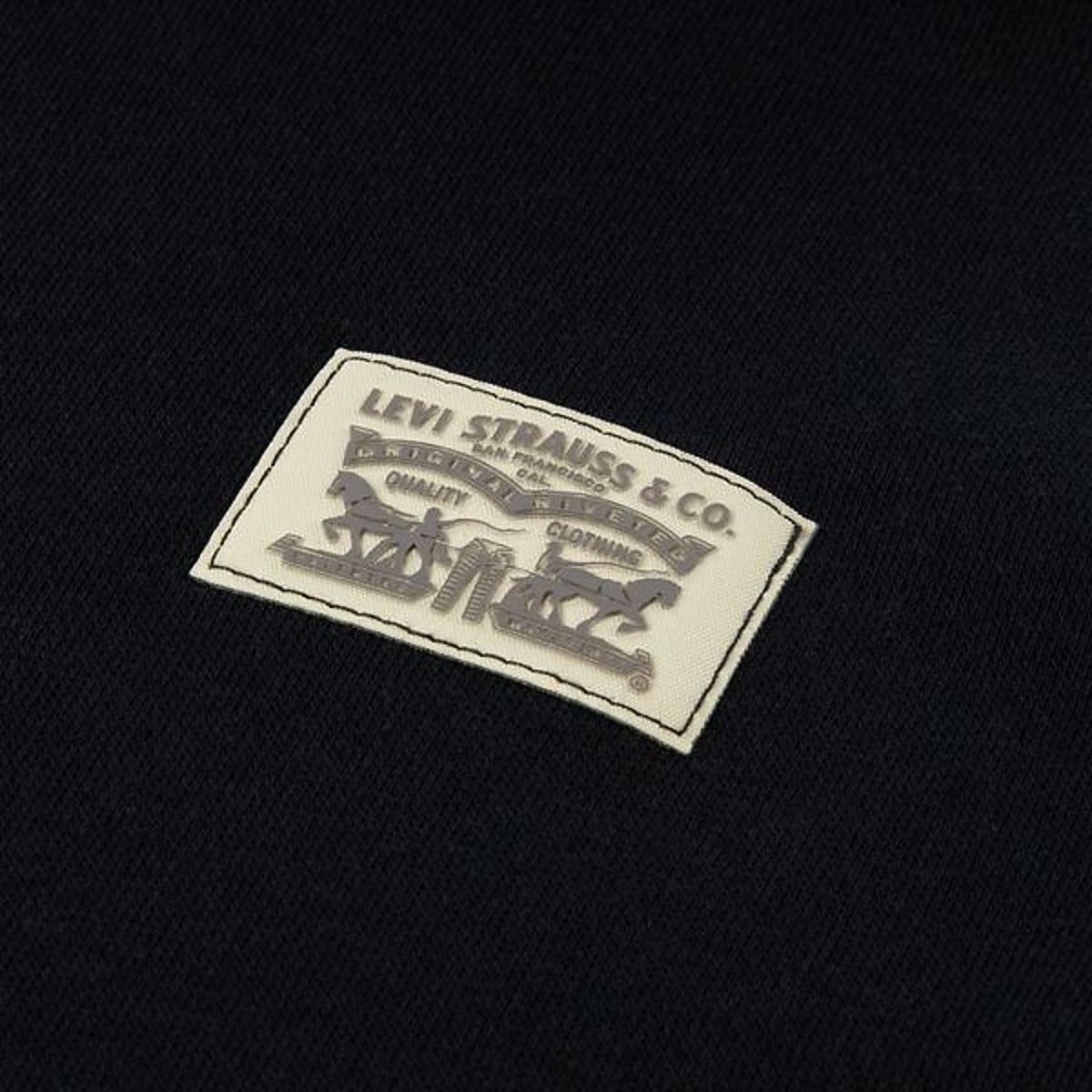 Sweat à capuche, texte imprimé sur une manche, en molleton noir, LEVI'S KIDS