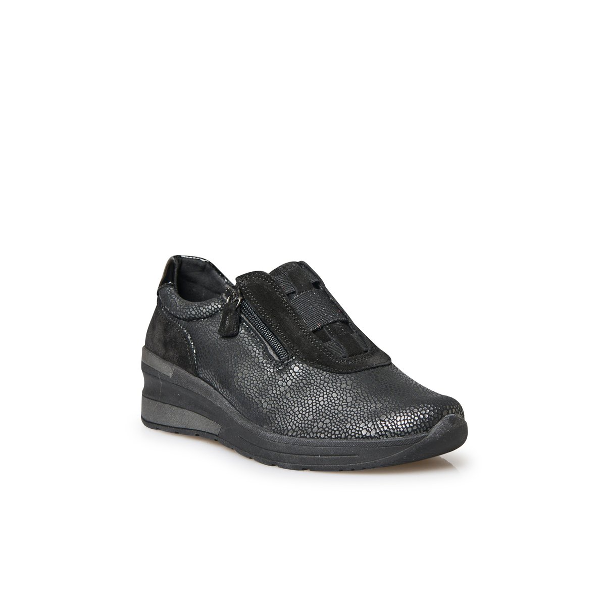 Baskets avec élastiques et zip noir, PEDICONFORT