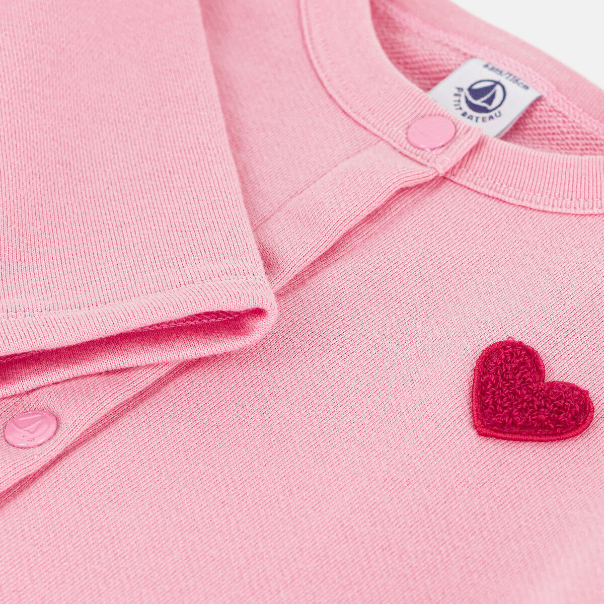 Cardigan en coton rose, PETIT BATEAU