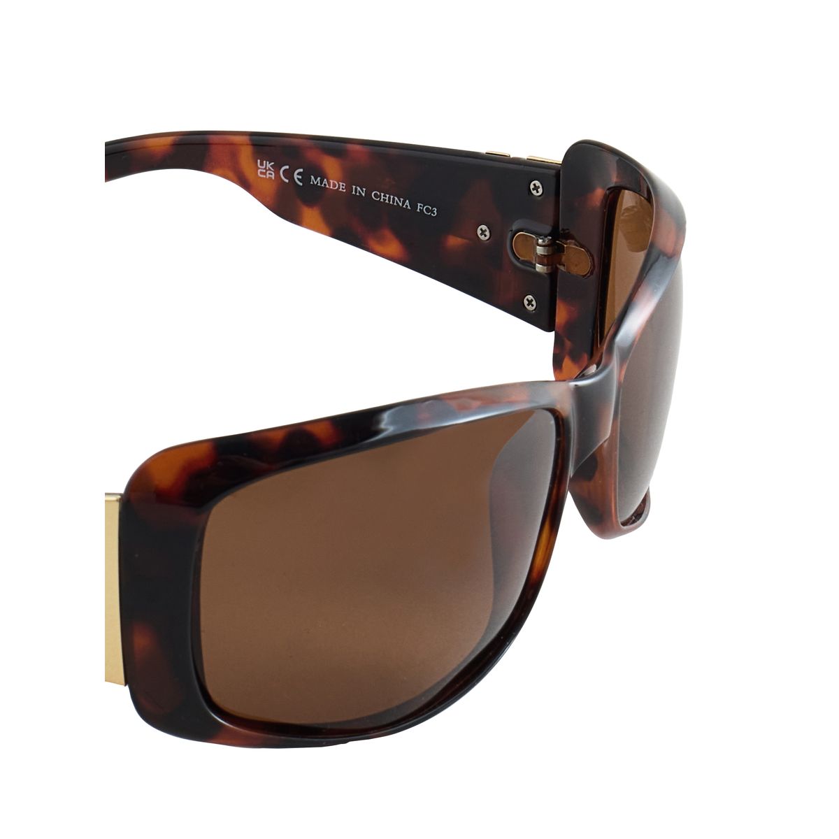 Lunettes de soleil à branches incurvées brun écaille de tortue, NEXT