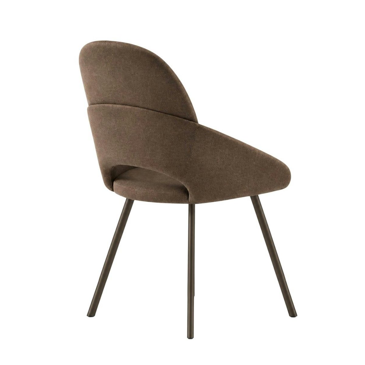 Chaise en tissu accoudoirs intégrés (lot de 2) AUREN marron, PIER IMPORT