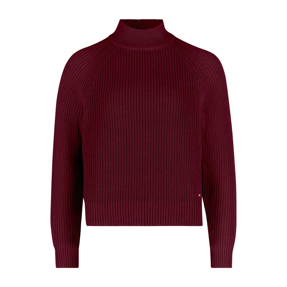 Pull-over en maille à bordures côtelées fall burgundy, BETTY & CO